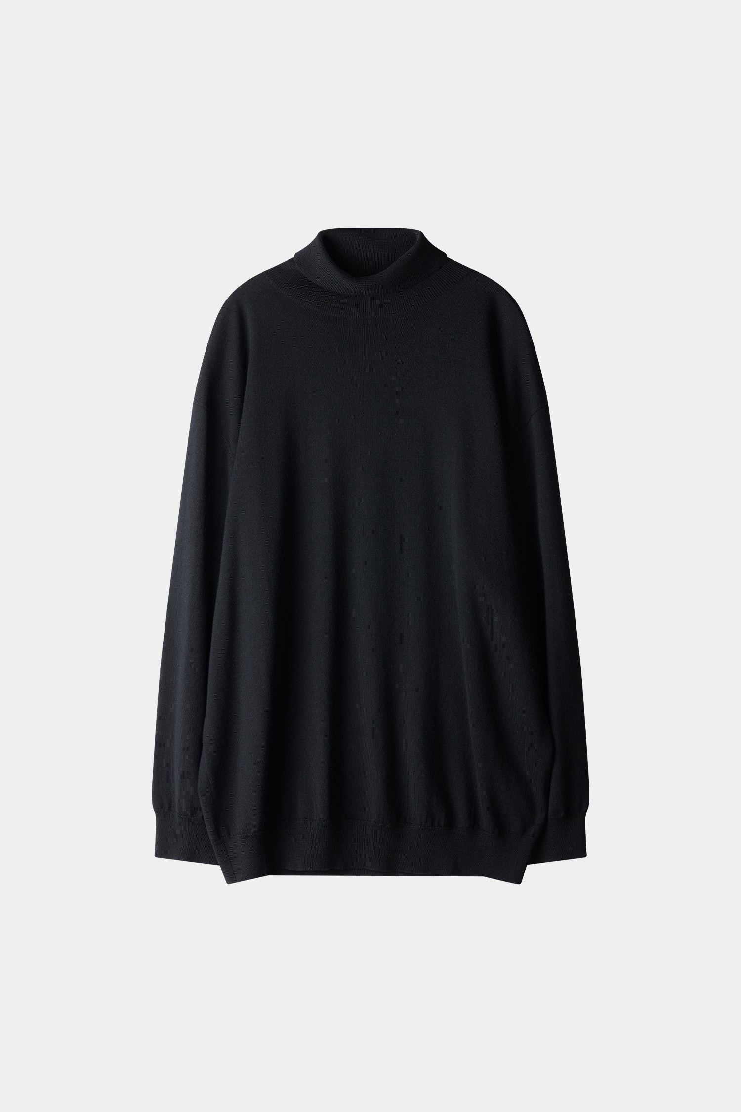 MERINO POLO SWEATER - HARLEEN BLACK