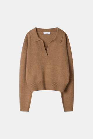 SHORT WOOL CARDIGAN - HARMONY PRALINE