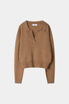 SHORT WOOL CARDIGAN - HARMONY PRALINE