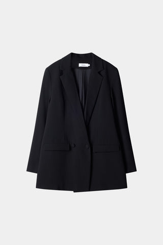 STRAIGHT FITTED BLAZER - BENITO BLACK