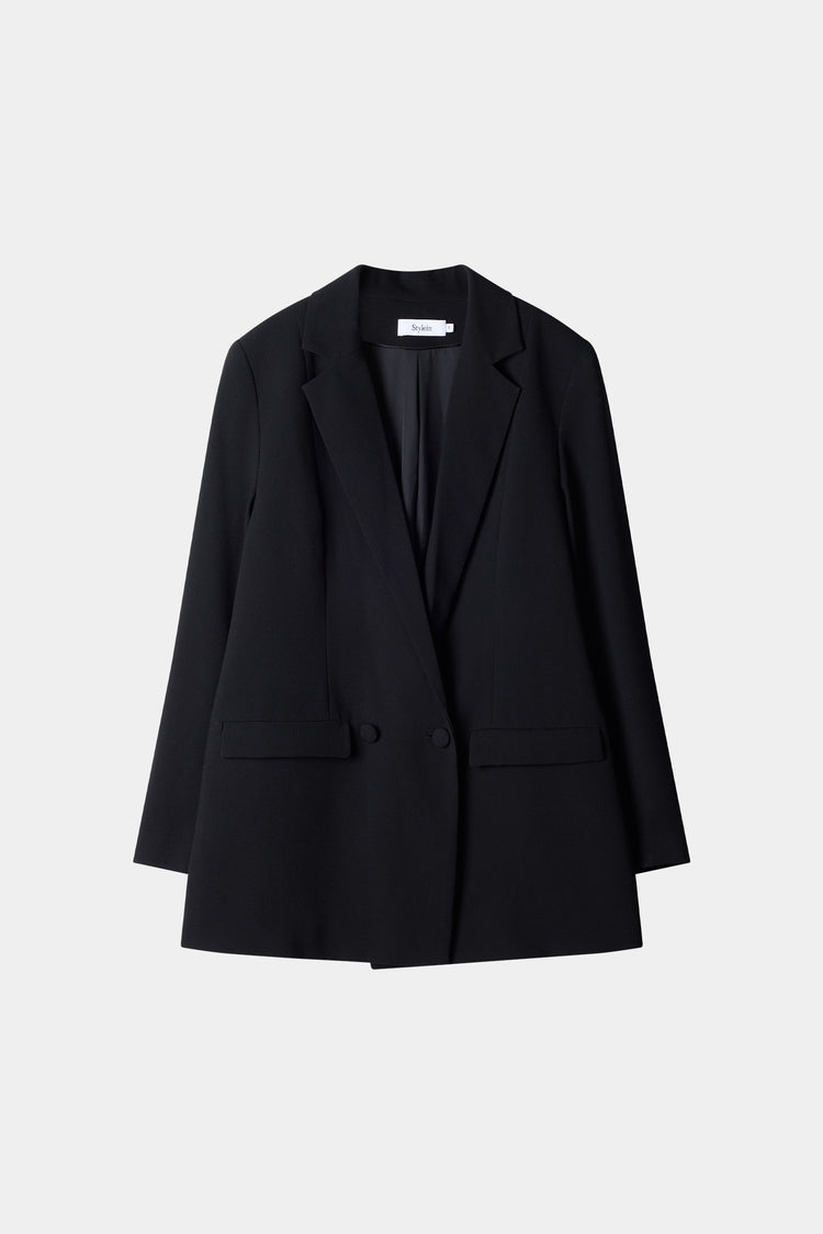 STRAIGHT FITTED BLAZER - BENITO BLACK