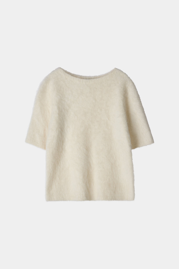 BOATNECK ALPACA TOP - LOHA CREAM