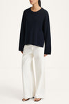 Abella knitted sweater midnight stylein model image side