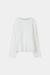 Abella rib knit sweater white stylein packshot