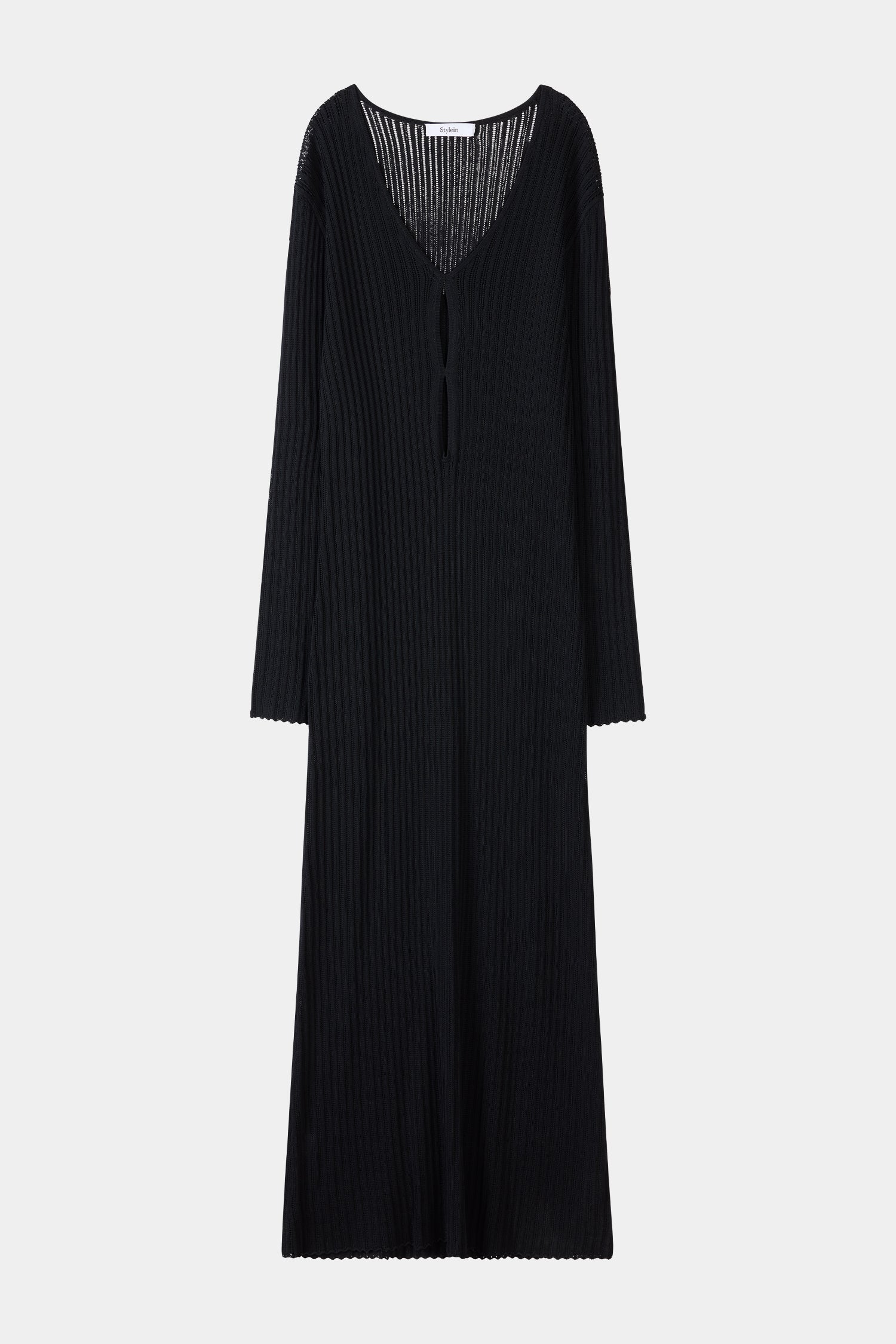 Andrea knitted dress black stylein model image packshot