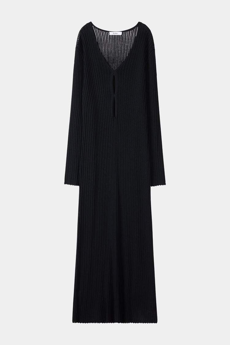 Andrea knitted dress black stylein model image packshot