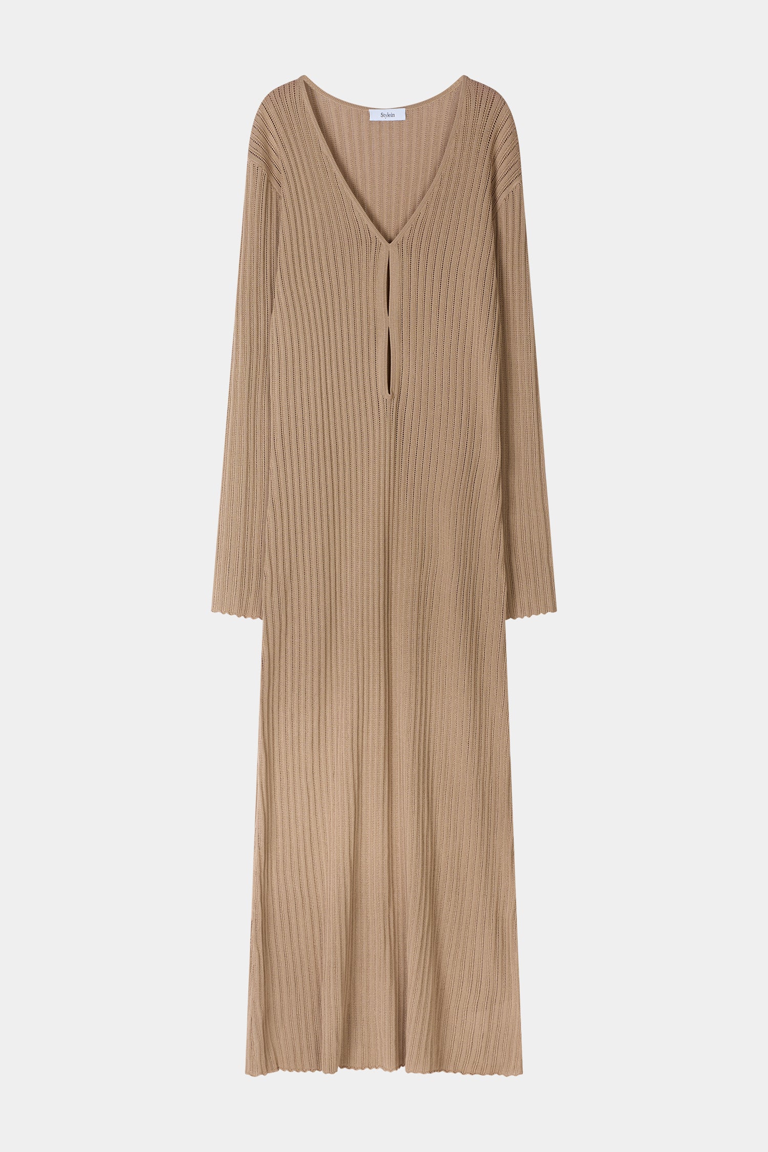 POINTELLE KNIT MAXI DRESS - ANDREA SAND