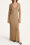 POINTELLE KNIT MAXI DRESS - ANDREA SAND
