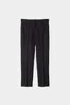 Ben slim fitted trousers ankle length sewn creases black stylein packshot