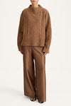 Beige transparent trousers Bitonto praline stylein model image