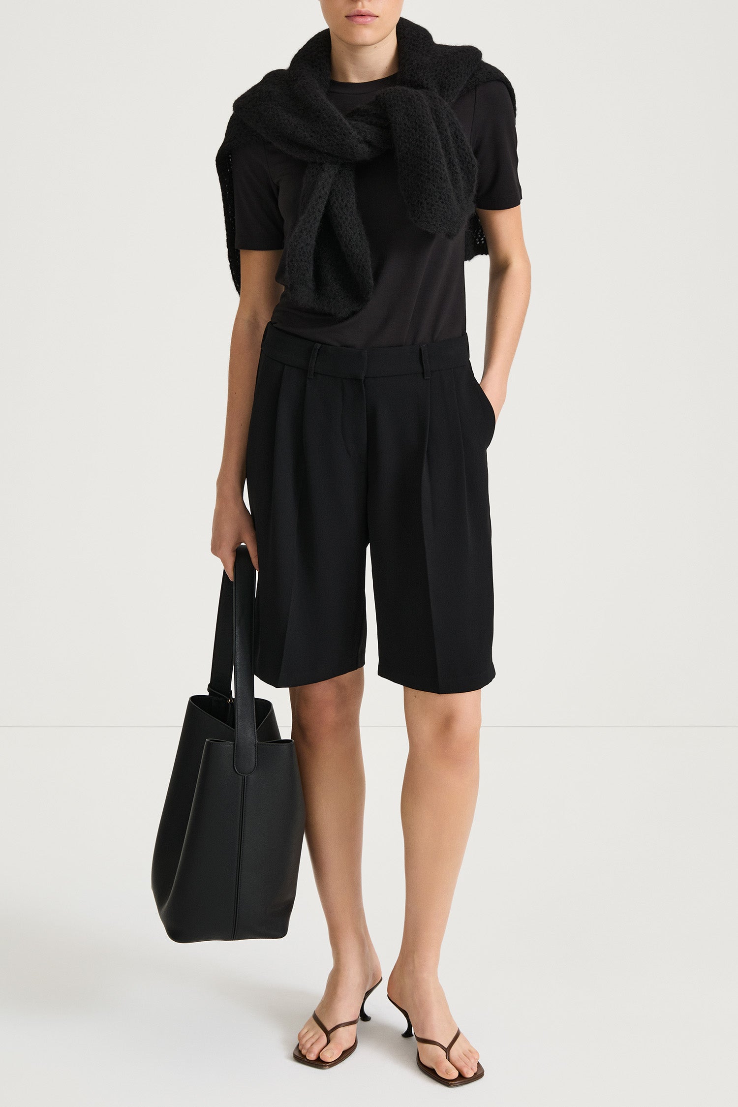 Bore shorts suit black stylein model image front