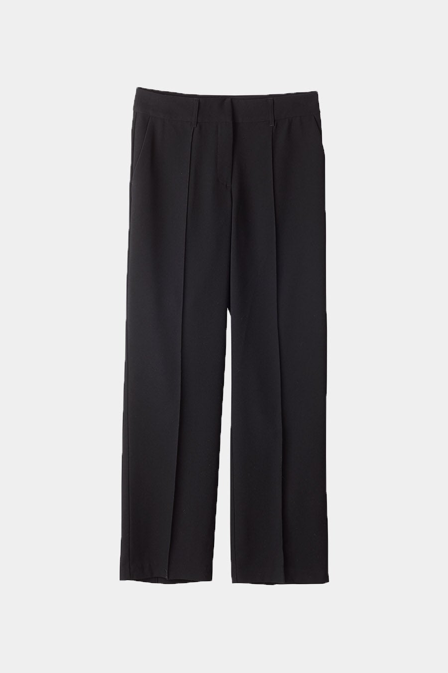 Boris loose fitted trousers sewn creases black stylein packshot