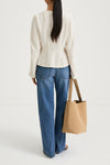 Brienne blouse ivory stylein long sleeve model image back
