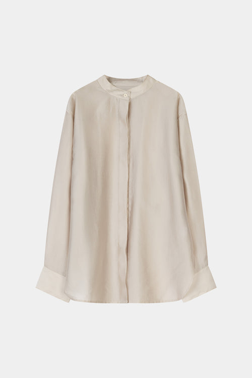 Cream transparent shirt stylein briza front model image