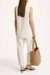 Buccino top ivory stylein model image back