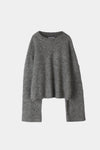 Grey cropped knitted sweater stylein Niclas Short packshot