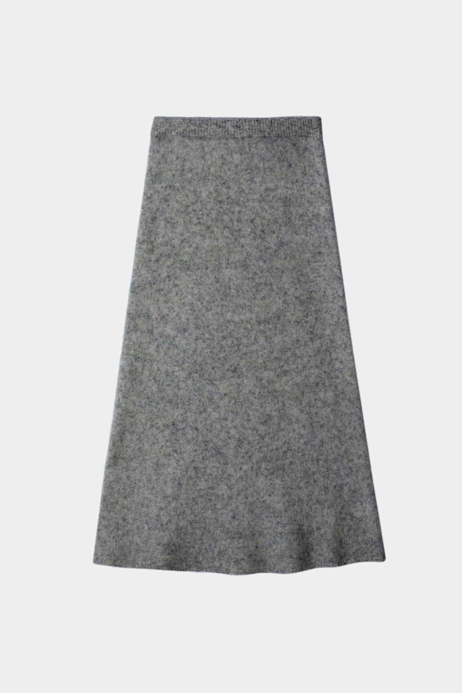 Grey knitted a-lined skirt stylein Nanie packshot