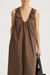Jaisie long dress coffee stylein model image close