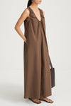 Jaisie long dress coffee stylein model image side