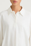 Janelle long sleeve top cream stylein model image front close