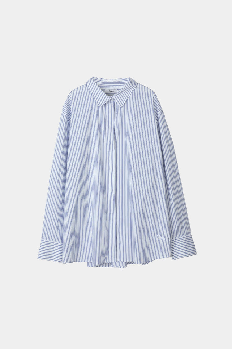 Janis shirt blue white stripe stylein packshot