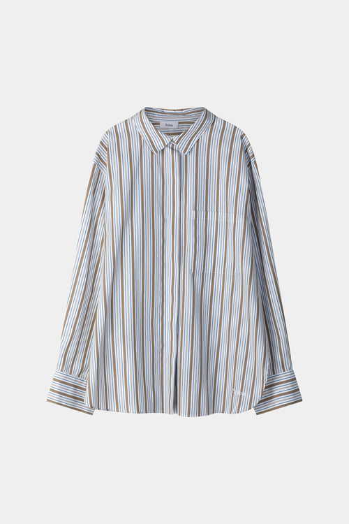 Jansell shirt taupe stripe stylein packshot
