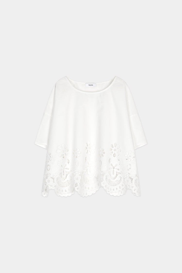 Jassira embroidery blouse white stylein packshot