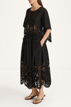 Jassira embroidery blouse black stylein model image side