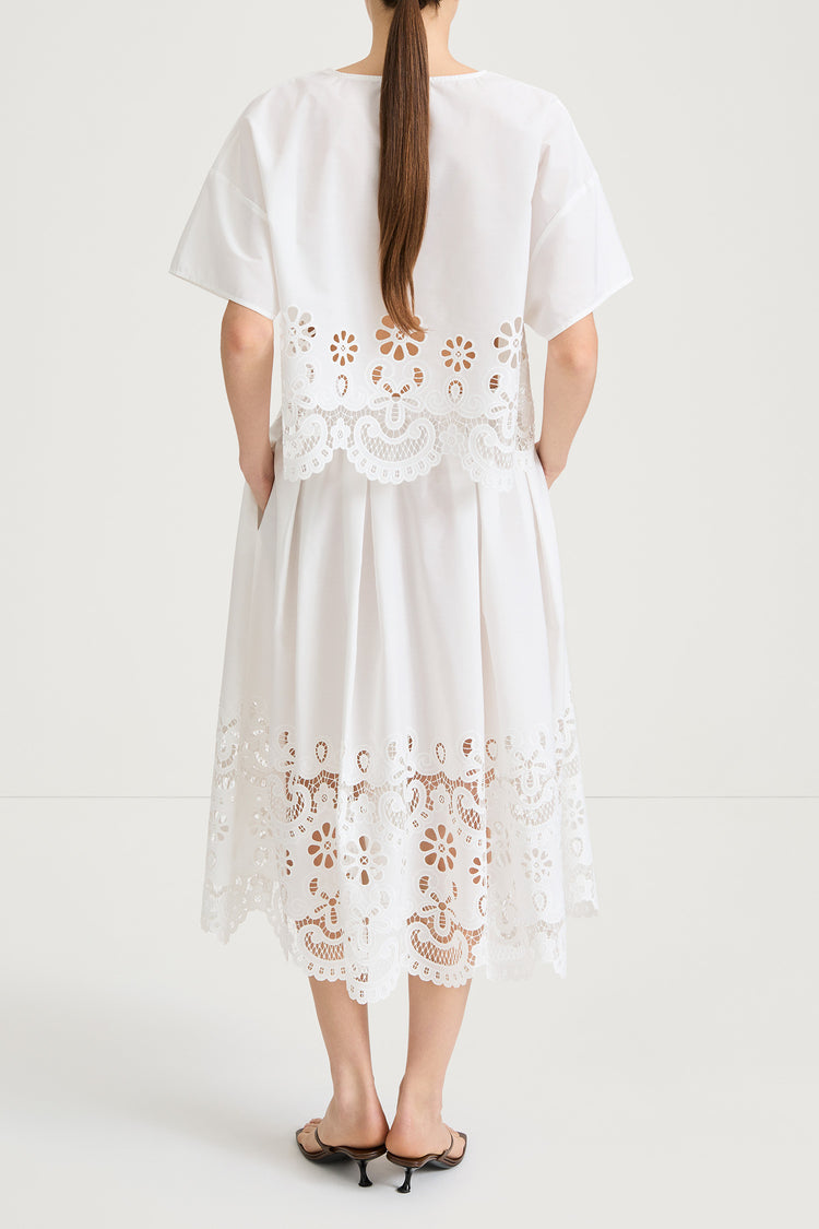 Jassira embroidery blouse white stylein model image back
