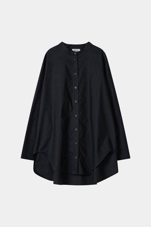 jazara high collar shirt oversized black stylein packshot
