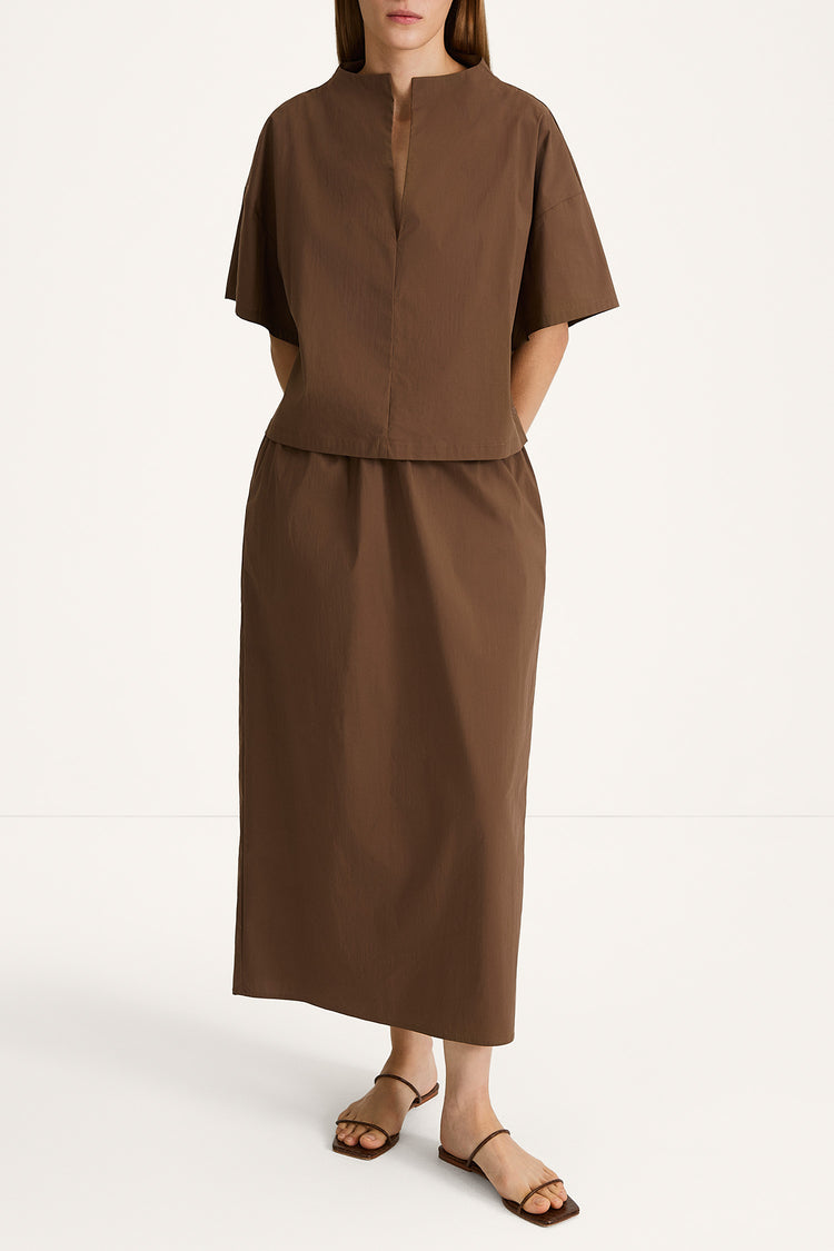 Joelle blouse cacao stylein model image front