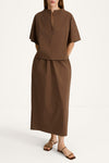 Joelle blouse cacao stylein model image front