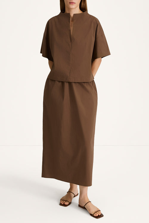 Joelle blouse cacao stylein model image front