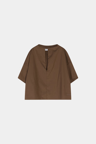 Joelle blouse short sleeve cacao stylein packshot