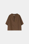 Joelle blouse short sleeve cacao stylein packshot