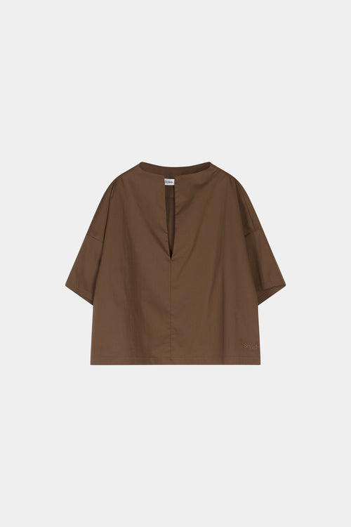 Joelle blouse cacao stylein model image front