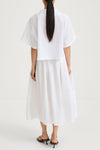 Joelle cotton blouse short sleeve white stylein model image back