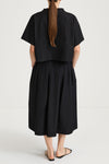 Joelle cropped short sleeve blouse black stylein model image back