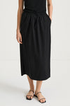 Jolene midi skirt black stylein model image front close