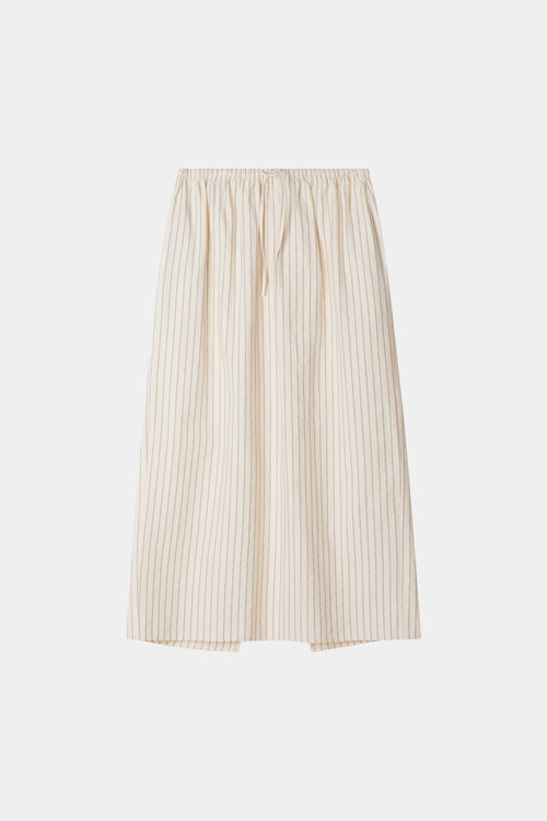 Jolene long skirt cream stripe stylein model image front
