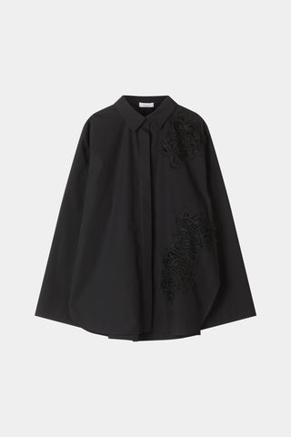 Jontavi black embroidery shirt black packshot
