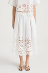 Jorah embroidery skirt white stylein model image front close