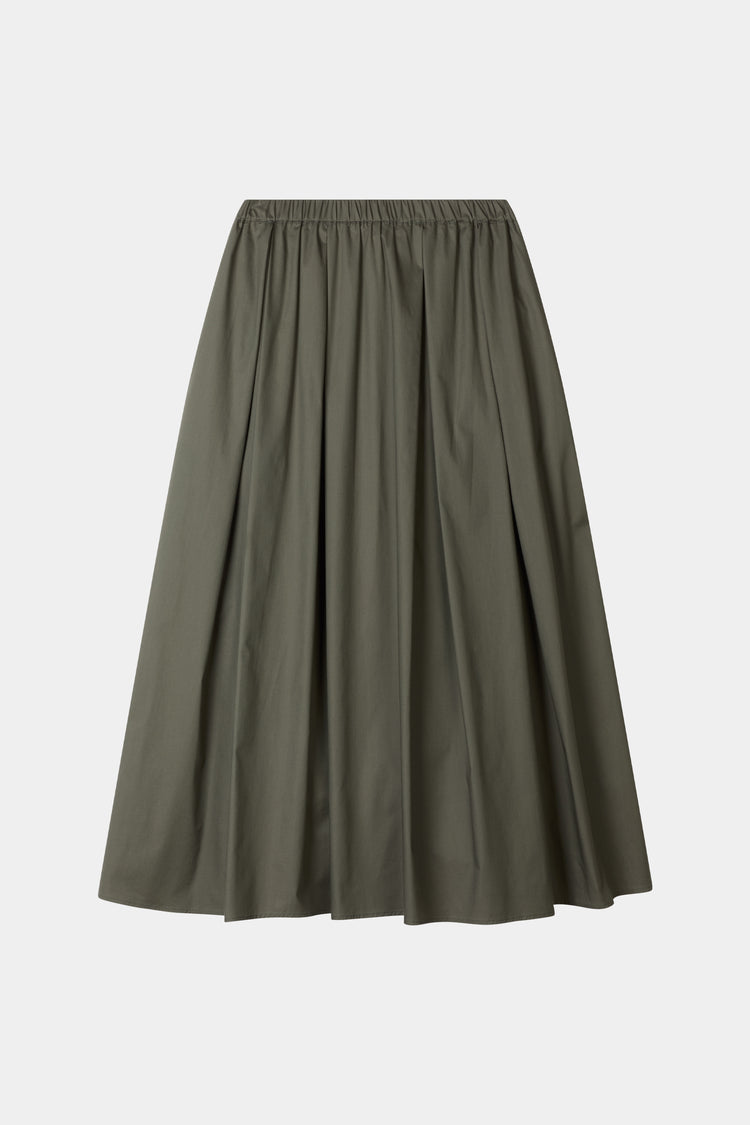 a-lined midi skirt in green stylein packshot