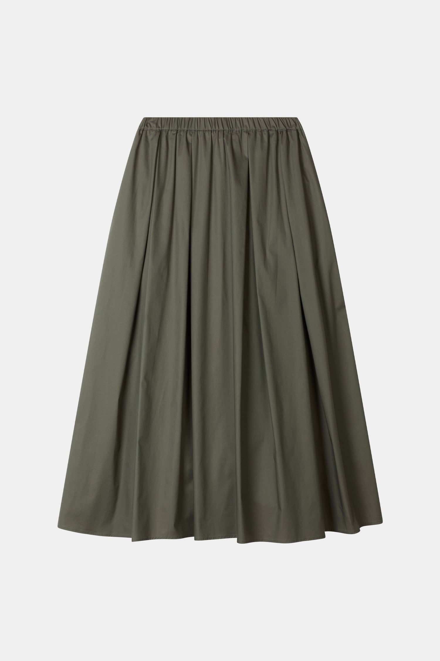 a-lined midi skirt in green stylein packshot