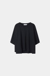 Juniper cropped boxy t-shirt black stylein packshot