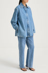 Karen denim jacket vintage blue stylein model image side