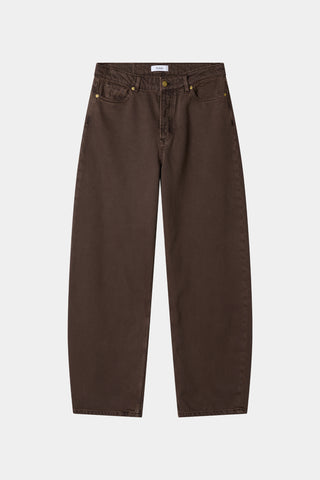 Brown denim barrel leg Keanu Stylein