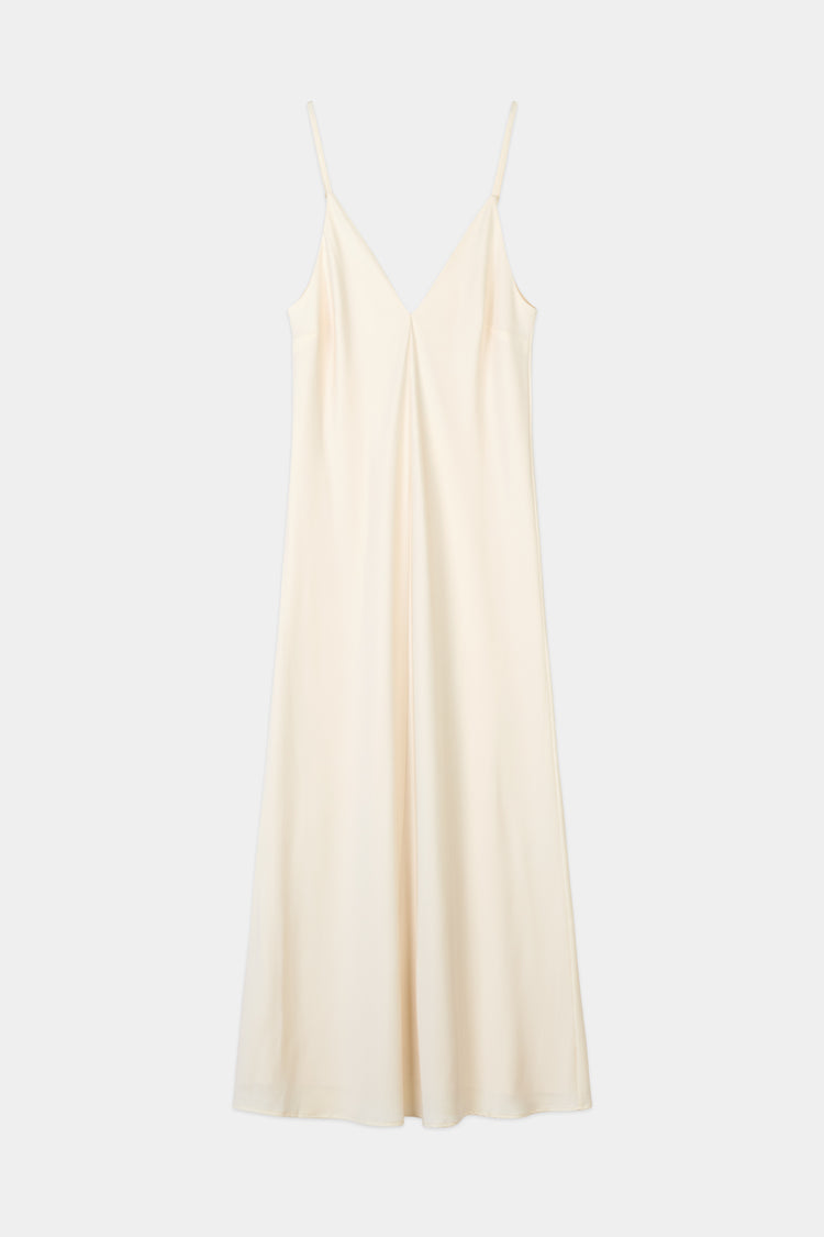 Macena v-neck maxi long dress ivory stylein packshot 2