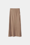Madga skirt maxi long satin taupe stylein packshot