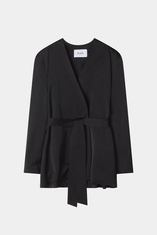 Maggiano waist tie blazer black stylein pack shot